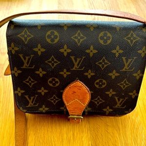 Authentic Louis Vuitton Cartouchiere MM Shoulder bag Crossbody 8.5 X 7 inches.